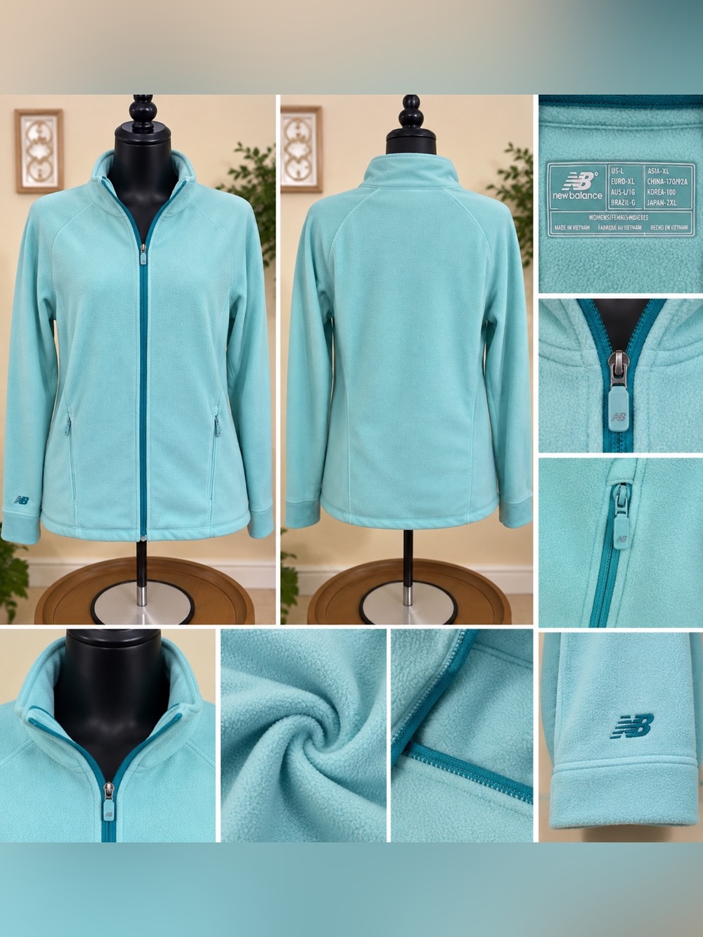 New Balance Women's Aqua Full-Zip Teddy Fleece Jacket
